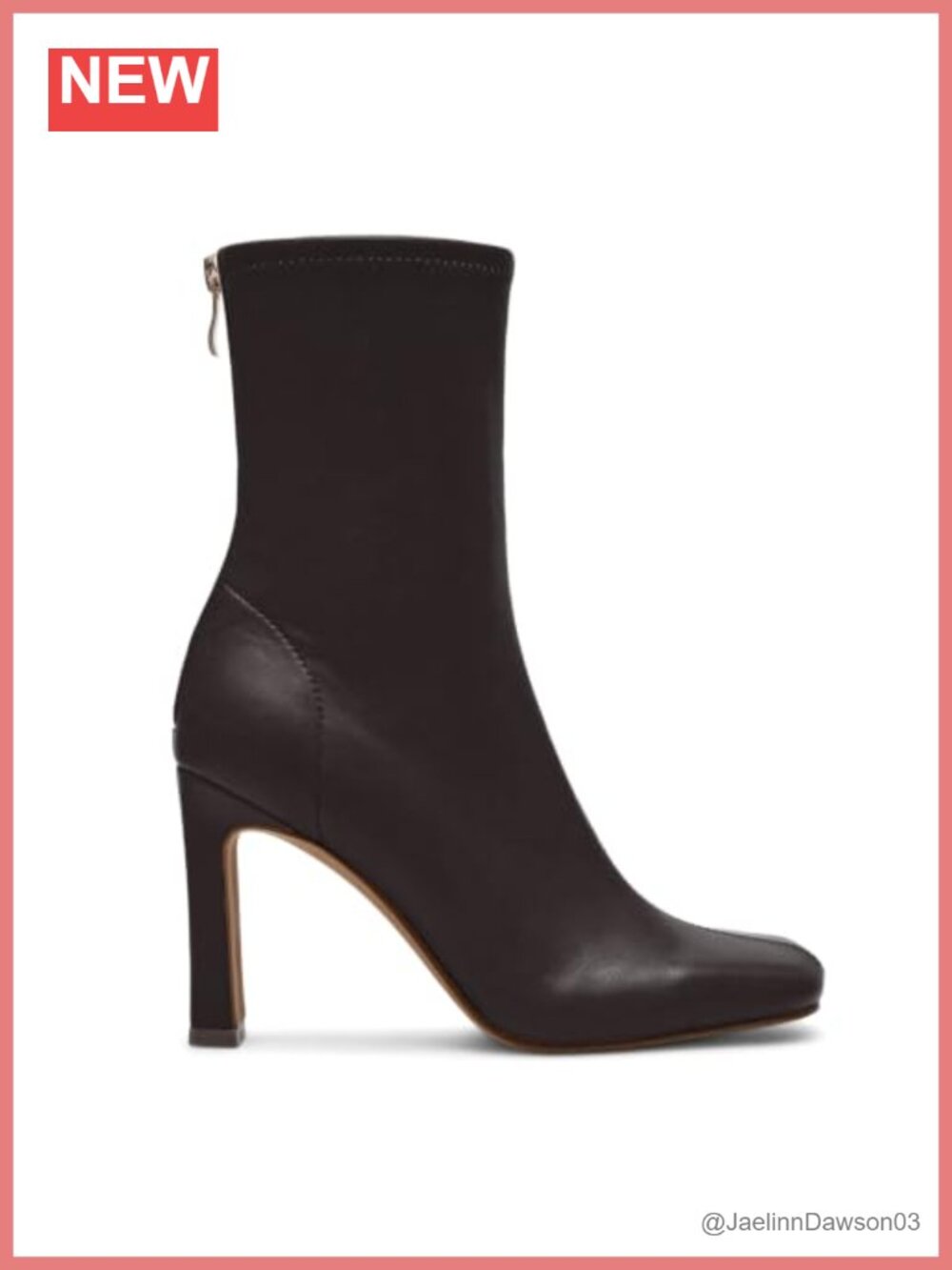 Women's Faux Leather Ankle Boots Chunky Block Heel Back Zipper Booties